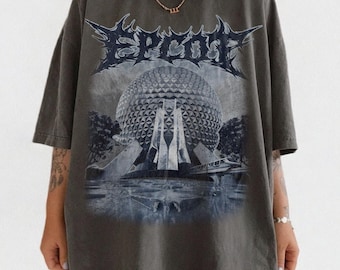 Vintage EPCOT Shirt, Dark Aesthetic Disney World Tee, Spaceship Earth Graphic Shirt, Retro Epcot Center Shirt, Disney Park Fan Gift