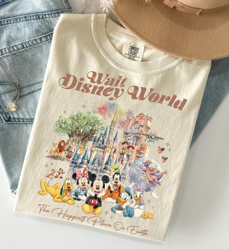 Walt Disney World Shirt, Retro Disney Tee, Mickey And Friends Epcot, Magic Kingdom Tee, Epcot 1982 Tee, Disney Vacation Family 2026 image 1