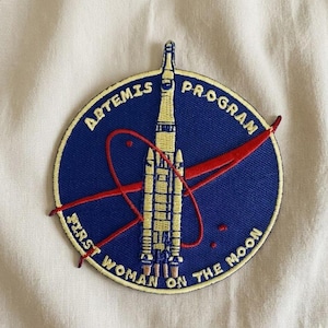 NASA Artemis Program First Woman on the Moon Patch, Artemis Moon Mission Embroidered Patch, NASA Space Exploration Patch