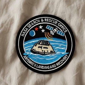 NASA Artemis II Search and Rescue Patch, Space Mission Embroidered Patch, Artemis Program Space Patch for Jacket Backpack Hat