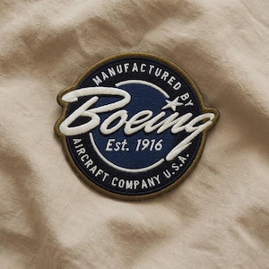Boeing Logo Aviation Embroidered Patch, Aircraft Pilot Aerospace Badge