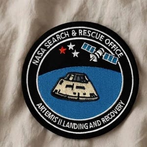NASA Artemis II Search and Rescue Patch, Space Mission Embroidered Patch, Artemis Program Space Patch for Jacket Backpack Hat