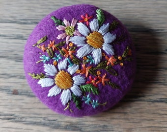 Embroidered Felt Brooch