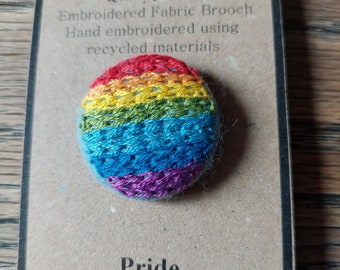 Mini rainbow coloured Brooch Pin