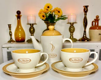 Vintage Tim Hortons Tea Set, 2006 Limited Edition Ceramic