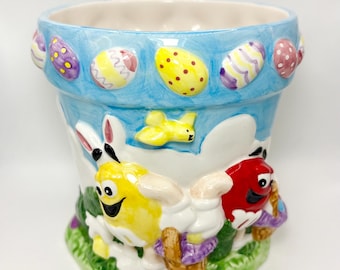 Vintage M&M’s Ceramic Easter Flower Pot or Candy Dish