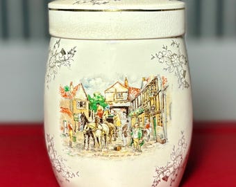 Vintage Sandland Ware Lidded Jar - Mr. Pickwick Charles Dickens Tea Caddy
