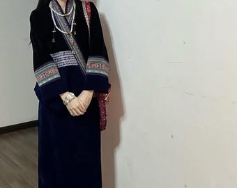 Conjunto de top y falda bordados a mano al estilo chino / Atuendo artesanal oriental / Conjunto tradicional de dos piezas