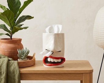 風変わりなフェイスティッシュボックスカバー｜おもしろい鼻ティッシュディスペンサー｜ユニークなノベルティホームデコレーション｜バスルームやオフィス向けのユーモラスなジョークギフト
