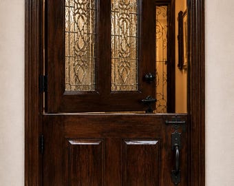 Solid Teak Wood Carved Door | CNC Wave Panel, Traditional Entryway Home Decor