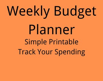 Weekly Budget Planner | Expense Tracker, Savings Tracker (PDF Download)