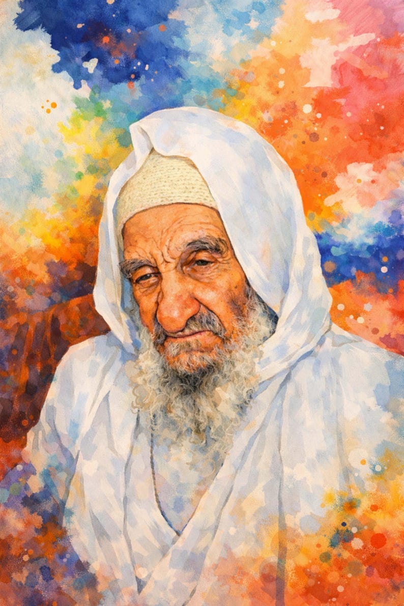 Baba Sali Wall Art Printable | Rabbi Israel Abuhatzeira Judaica Art ...