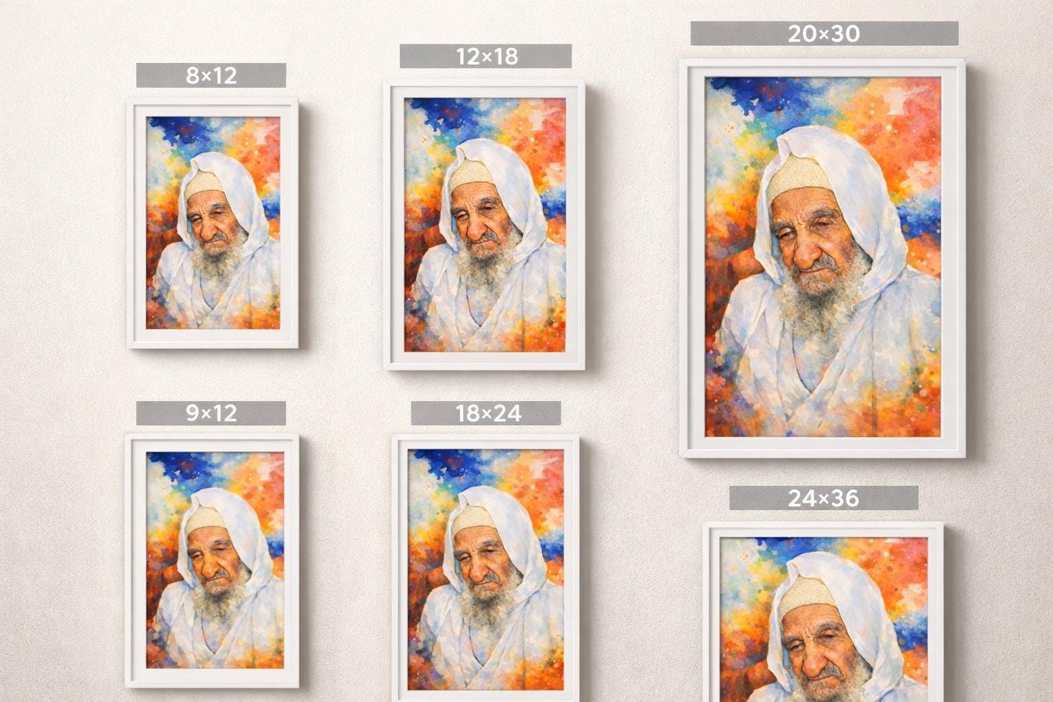 Baba Sali Wall Art Printable | Rabbi Israel Abuhatzeira Judaica Art ...