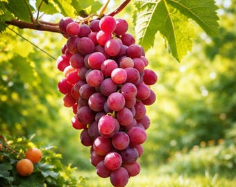 30 Red Grape Seeds: Sweet Juicy Table, Backyard Vineyard Garden, Easy Grow Fruit Vine