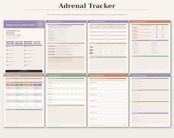 Hormonal Health Adrenal Tracker, Cortisol Rhythm Log, Cycle Syncing (Digital Planner)