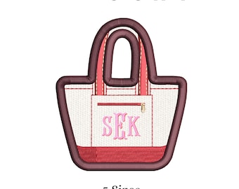 ITH Tote Bag Charm Applikation Broderi Design | Mini Bag Tag Maskinfil
