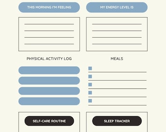 All-In-One Digital Planner PDF | Daily Weekly Monthly Planner | Budget, Habit, Goal & Wellness Tracker