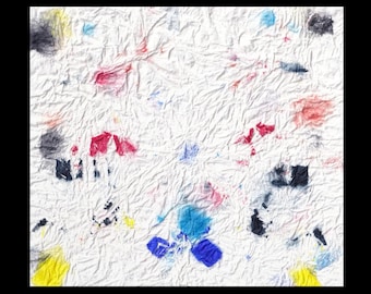 Expressionistic Cleanup Postcard, Acrylic Paint (4 x 6)