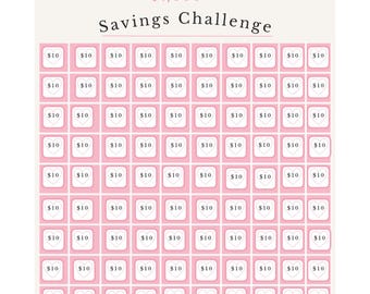 1000 Savings Challenge Printable | Money Saving Tracker | Instant Download | Budget Challenge