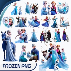 Frozen PNG, Frozen SVG, Frozen Clipart, Frozen 2 Clipart, Princess png svg clipart, Anna Elsa Olaf, Frozen 2 svg, Frozen birthday