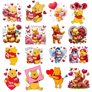 Pooh Valentines Day Png,Winnie The Pooh Valentine's Day Png, Be Mine Valentine Digital Download,Winnie the Pooh SVG PNG Clipart Bundle