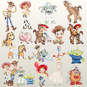 Acuarela de Toy Story PNG, clipart de acuarela dibujada a mano de Woody, acuarela de Buzz Lightyear PNG, acuarela de Mr. Potato PNG