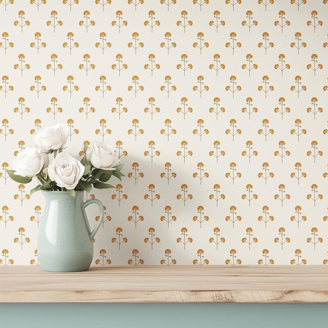 Vintage Floral Wallpaper Peel and Stick | Cottagecore Removable ...