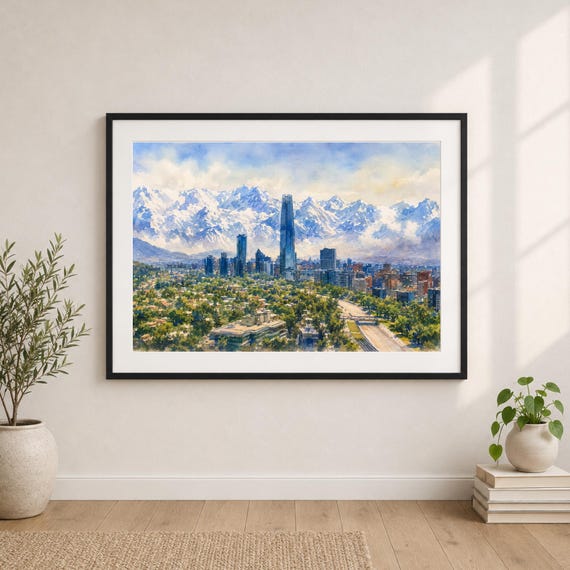 Santiago watercolor prints