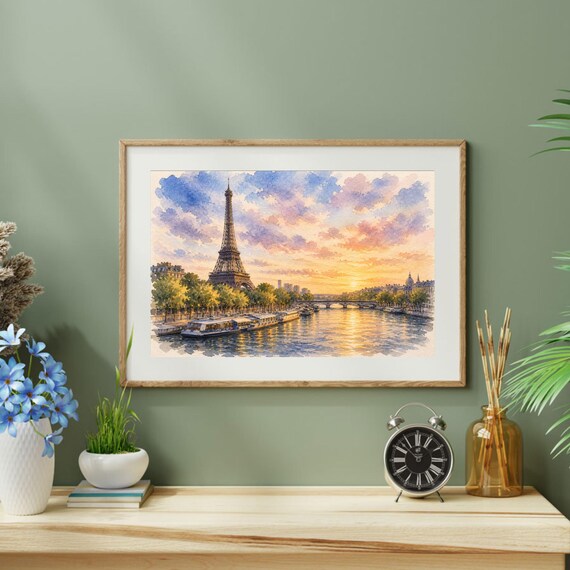 Paris Watercolor Wall Art - Paris watercolor art print