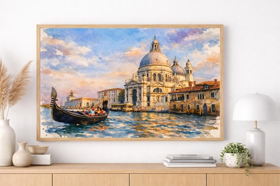 Venice Gondola Watercolor Print - Venice watercolor art print