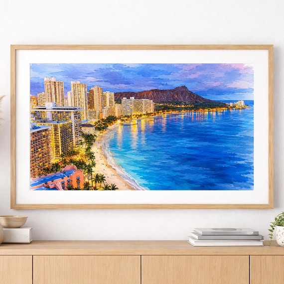 Honolulu Watercolor Print - Other watercolor art print