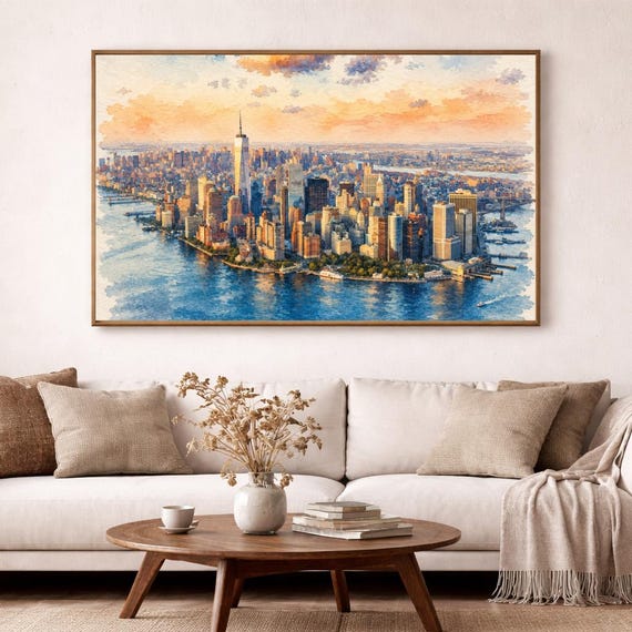 New York City Watercolor Print - New York watercolor art print
