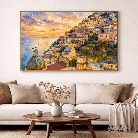 Positano Watercolor Print - Positano watercolor art print