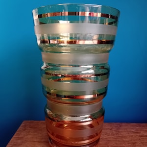 Amber and Gold Glass Vase