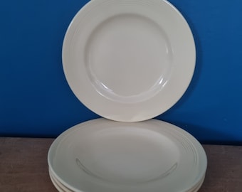 Set of Four Wood's Ware Jasmine Side / Cake Plates