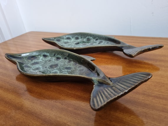 Pair of Fosters Pottery Dolphin Trinket Dishes - image 8
