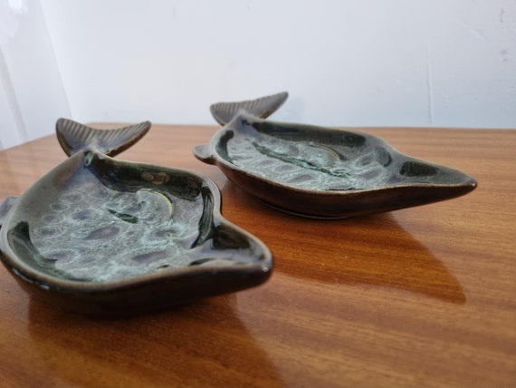 Pair of Fosters Pottery Dolphin Trinket Dishes - image 9