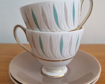 Queen Anne Fine Bone China Espresso Cups and Saucers