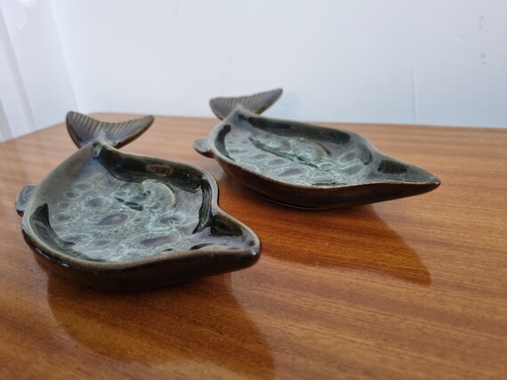Pair of Fosters Pottery Dolphin Trinket Dishes - image 10