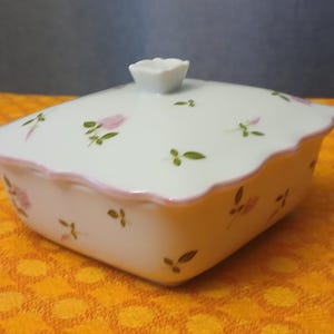 St Michael for Marks and Spencer Pink Rose Lidded Trinket Dish