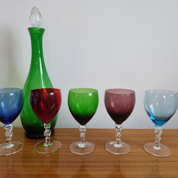 Green Wine Glasses Etsy UK