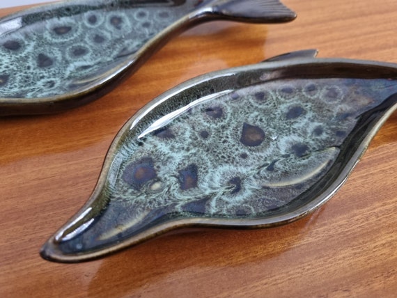 Pair of Fosters Pottery Dolphin Trinket Dishes - image 3