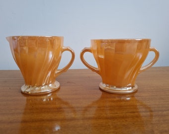 Anchor Hocking Heat Resistant Milk Jug and Sugar Bowl