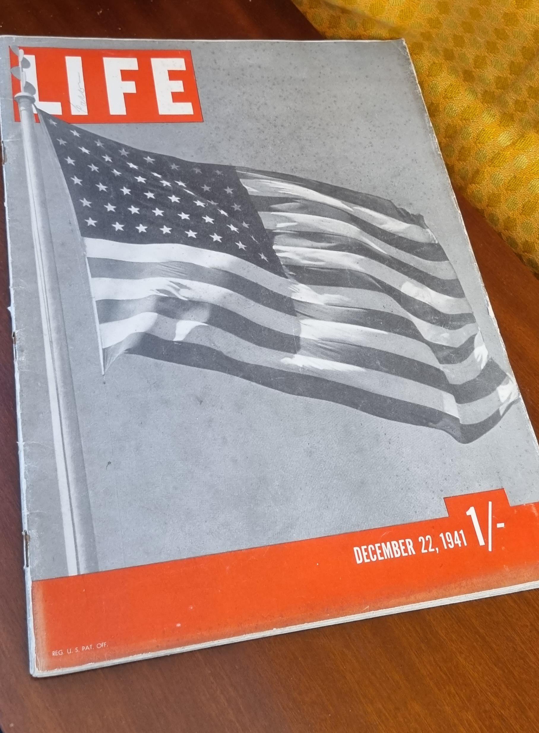 Life Magazine December 22 1941: Wartime American Journal, UK
