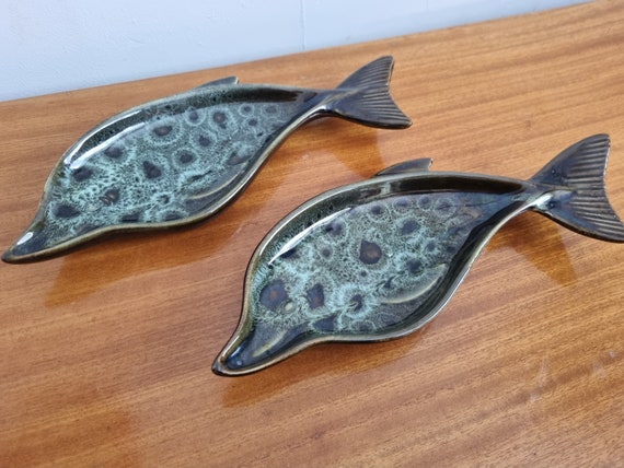 Pair of Fosters Pottery Dolphin Trinket Dishes - image 4