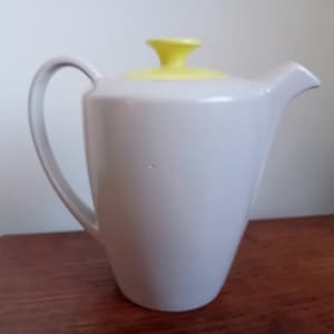 Poole Pottery Twintone Lime and Grey Coffee Pot