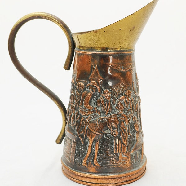 Copper and Brass Ornamental Jug