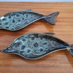 Pair of Fosters Pottery Dolphin Trinket Dishes