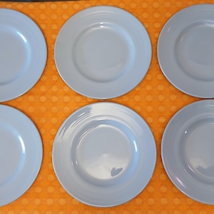 Wood's Ware Iris Blue Side Plates, Set of Six