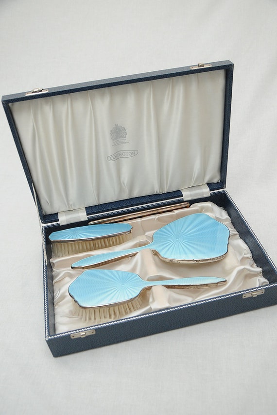 Elkington Dressing Table Mirror Brush and Comb Set Etsy